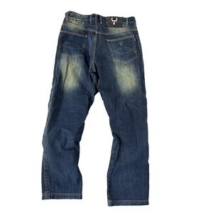 Bull-it Jeans Mens 32x28 Blue Med Wash Regular Straight Motorcycle Lined Denim